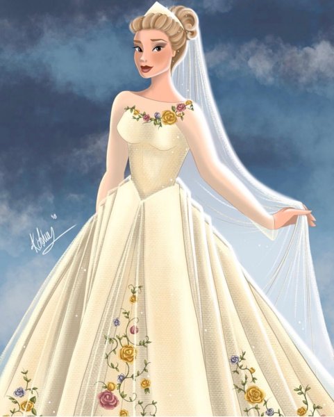 Диснеевские принцессы в белом платье