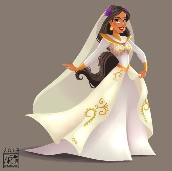 Жасмин алладин в свадебном платье