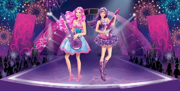 Барби принцесса и рок звезда