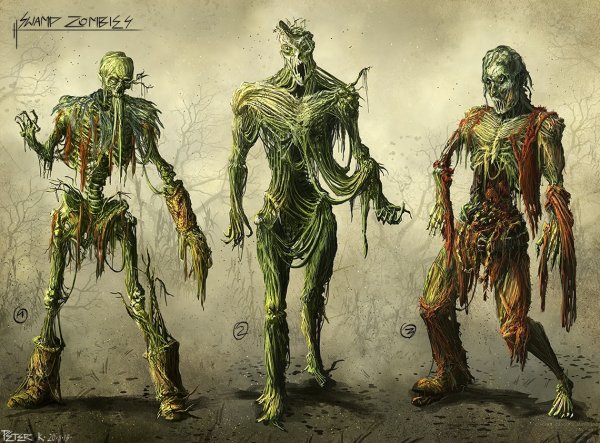 Dying Light концепт арт зомби монстры