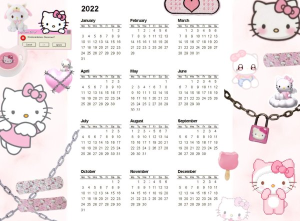 Календарь Хелло Китти 2022