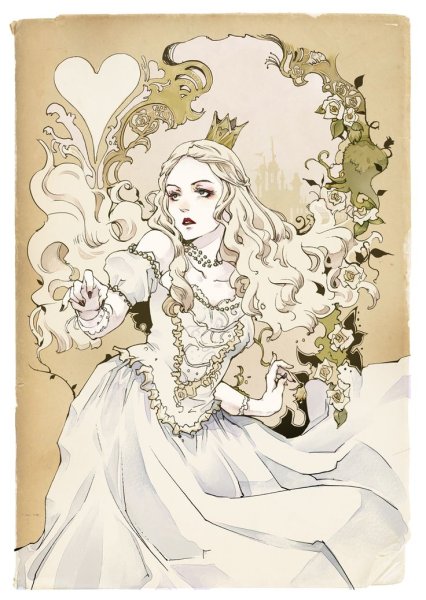 Белая Королева Алиса в стране чудес арт