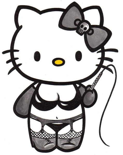 Hello Kitty goth Стикеры