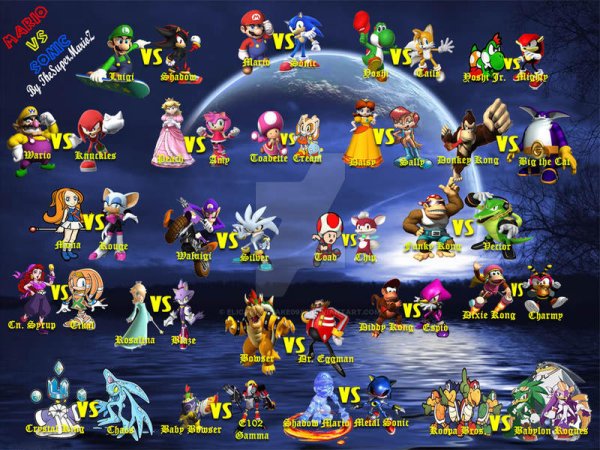 Игра Mario покемоны и Соник