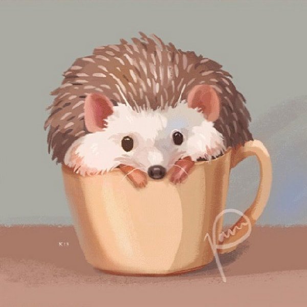 Ежик в чашке