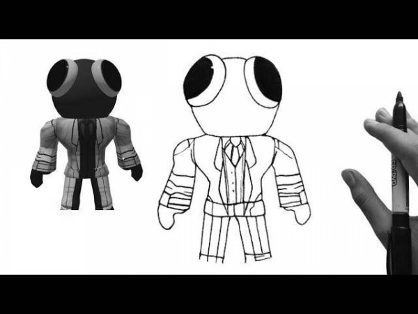 Rainbow friends Roblox раскраска