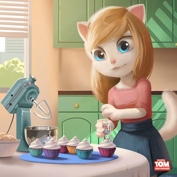Кошка Анжела аниме