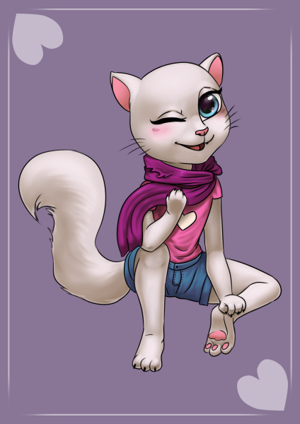 Кошка Анджела и том