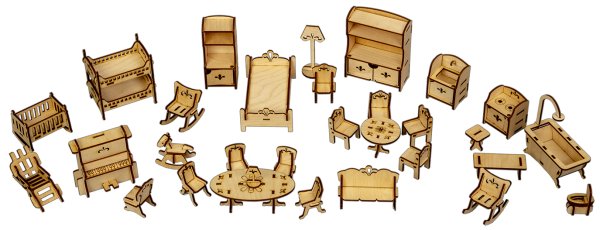 Eco-Toy "дом мечты", 80 см с мебелью 32 предмета