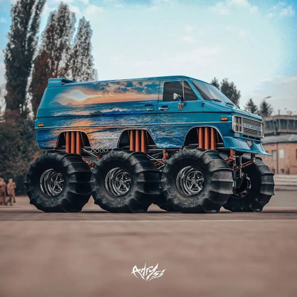 Шестиколесный монстр трак