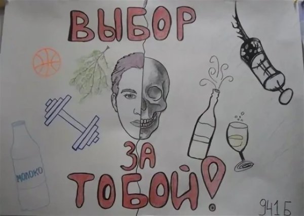 Плакат вредные привычки