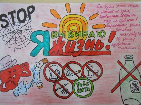 Плакат на тему вредные привычки