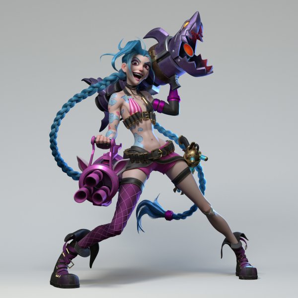 Джинкс League of Legends 3д