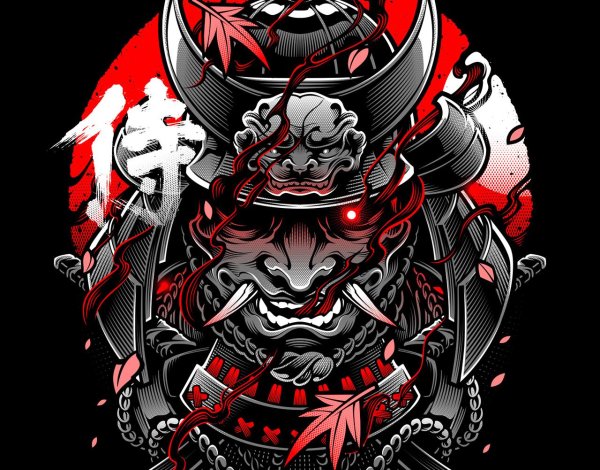 Oni демон Самурай маска