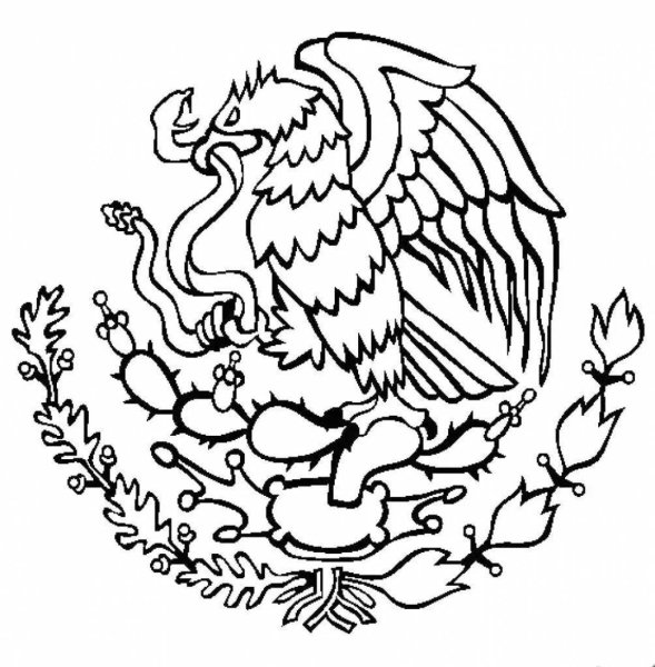 Герб Мексики раскраска