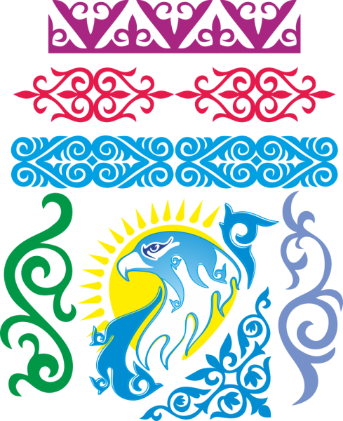 Казахский орнамент с орлом