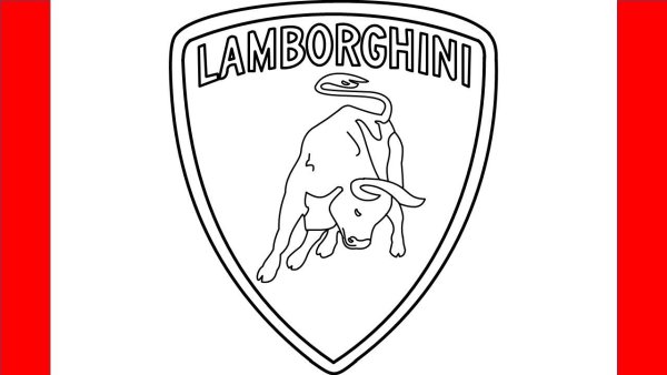 Нарисовать значок Ламборгини