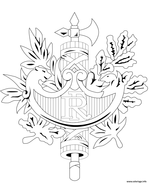 Герб Франции раскраска
