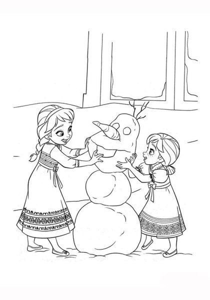 Кристофф и Свен раскраска