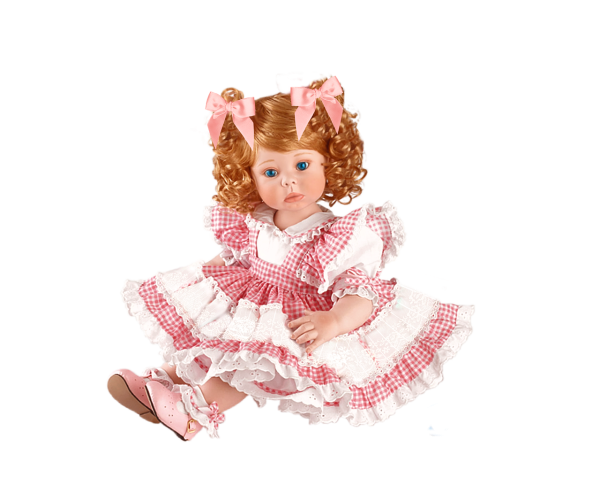 Кукла на белом фоне