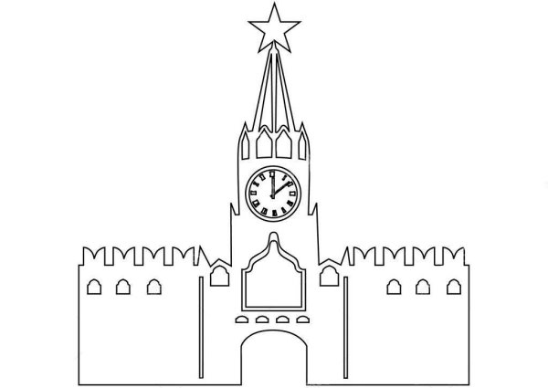 Спасская башня Московского Кремля вектор
