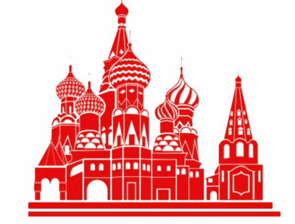 Храм Василия Блаженного Москва вектор