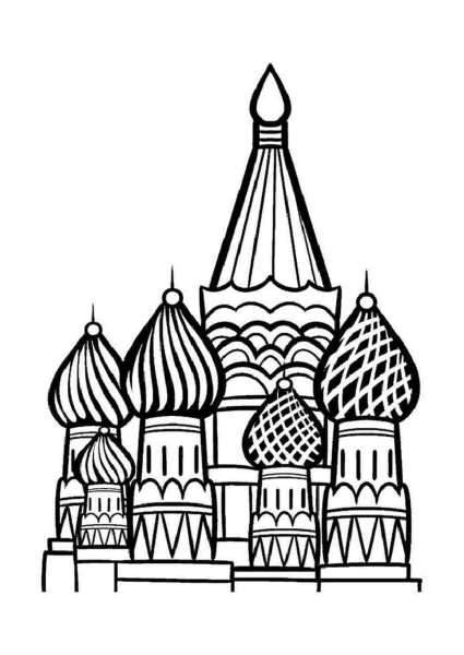 Покровский собор в Москве рисунок карандашом