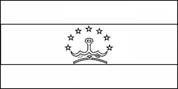 Флаг Таджикистана раскраска