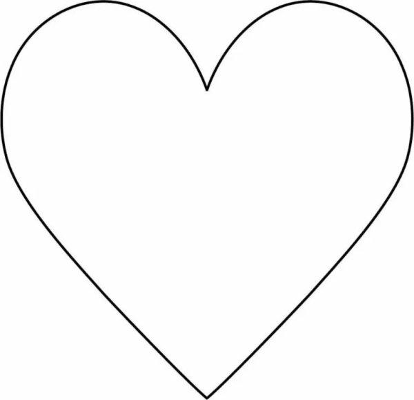 Трафарет сердечко для вырезания