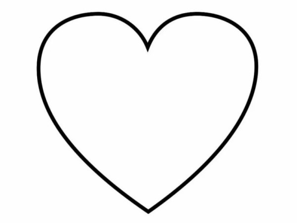 Сердце трафарет на прозрачном фоне