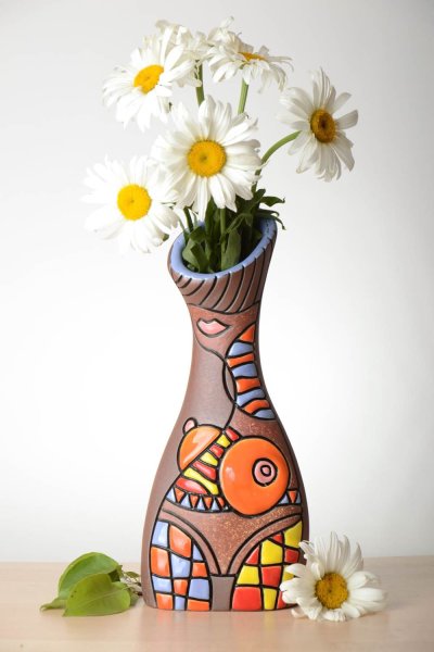 Трафареты ваза из глины (43 фото)
