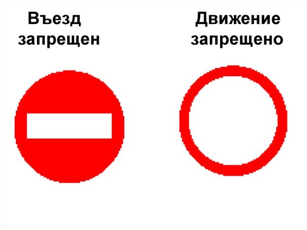 Дорожный знак "въезд запрещен" 2.1