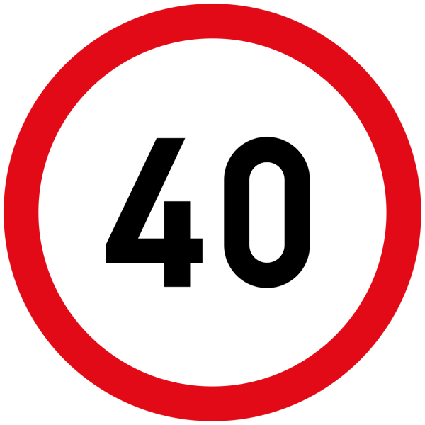 Знак 3.24 40