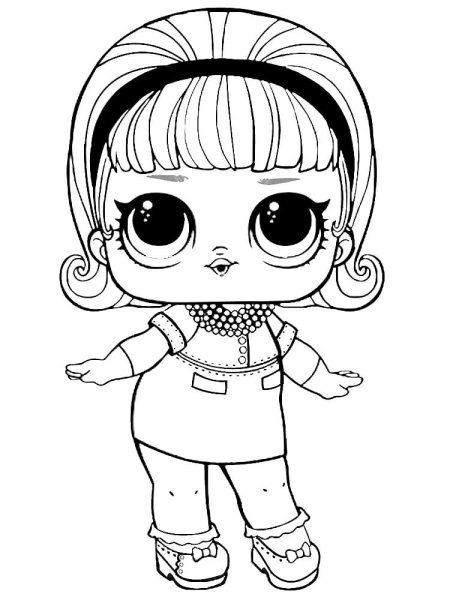 Кукла ЛОЛ raskraska