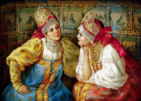 Федоскинская миниатюра Аленький цветочек