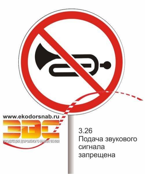 Запрещающие знаки подача звукового сигнала запрещена