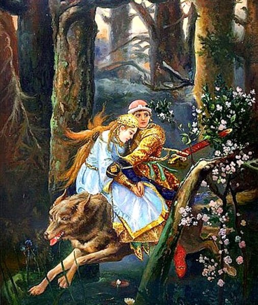 Картина Иван Царевич и серый волк Васнецов