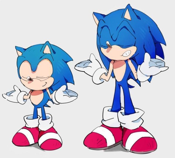 Classic Sonic x Modern Sonic