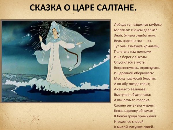 Речь царевны лебедь Пушкин