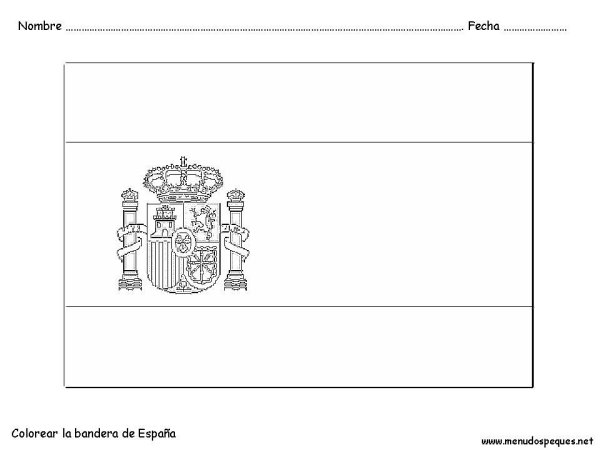 Флаг Испании раскраска