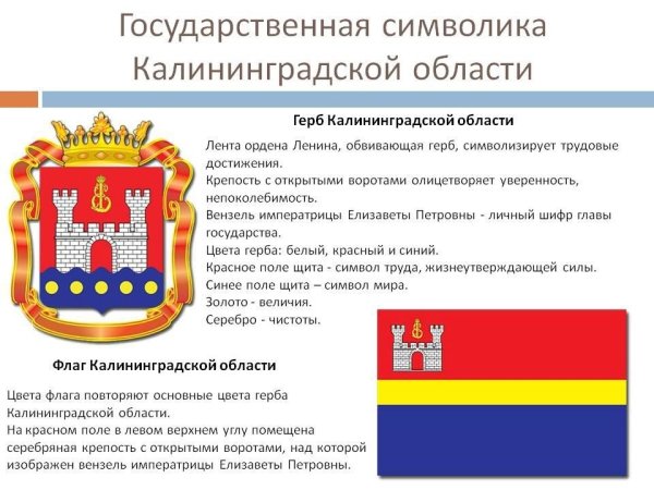 Герб и флаг Калининградской области