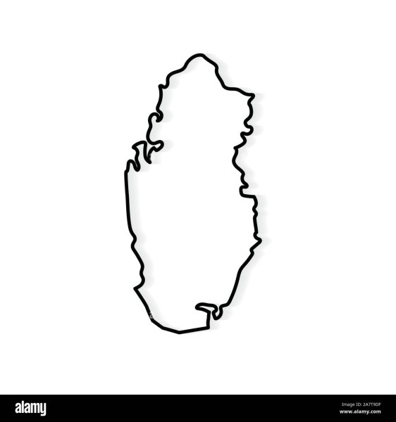 Контур карты Qatar