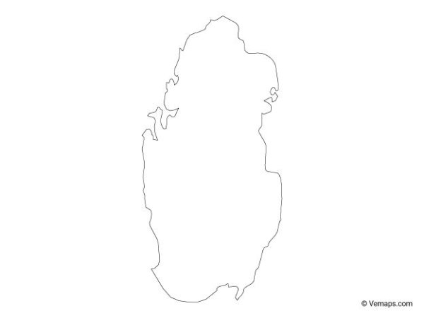 Контур карты Qatar