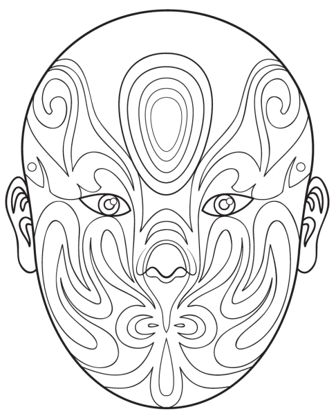Трафареты маска лицо человека (40 фото)