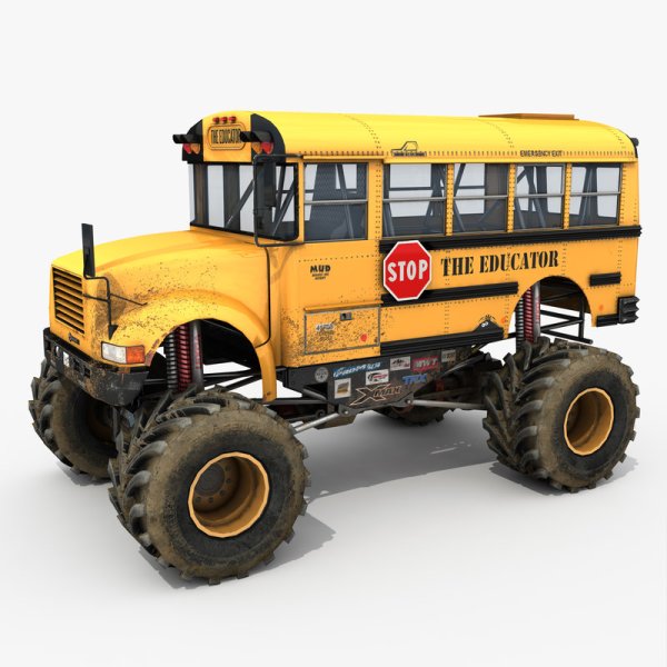 Монстр-трак Welly школьный автобус-бигфут