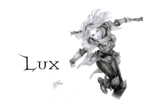 Лига легенд эскизы Lux