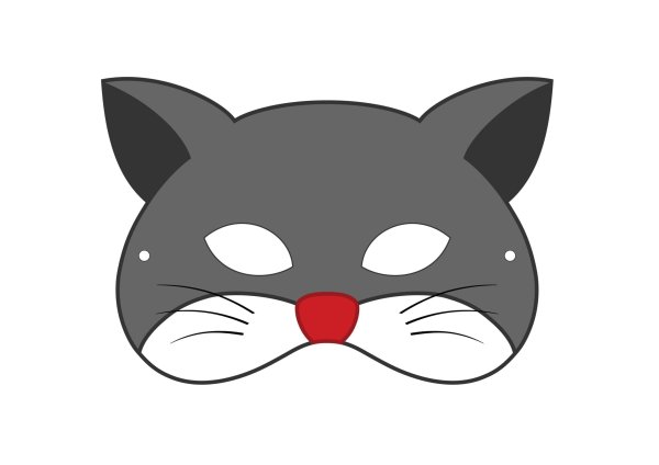 Маска кота из бумаги