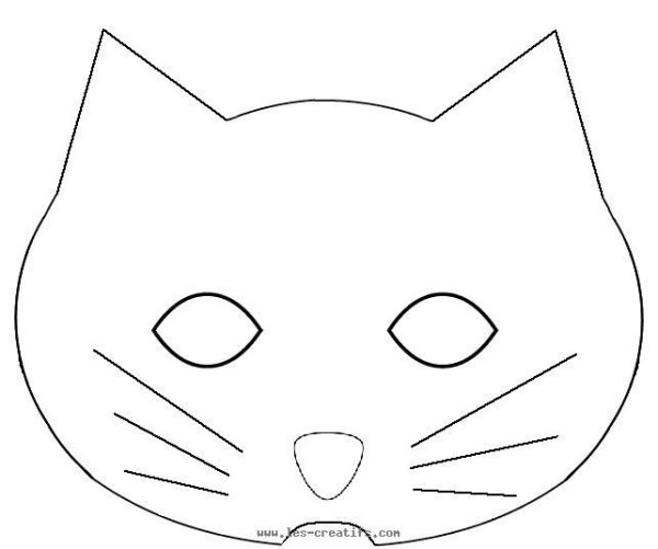 Маска кота своими руками из бумаги
