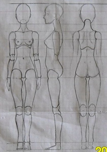 Красивый эскиз куклы