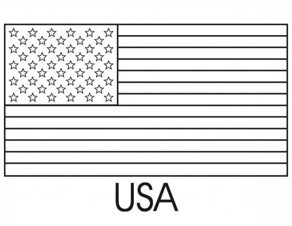 Флаг США раскраска